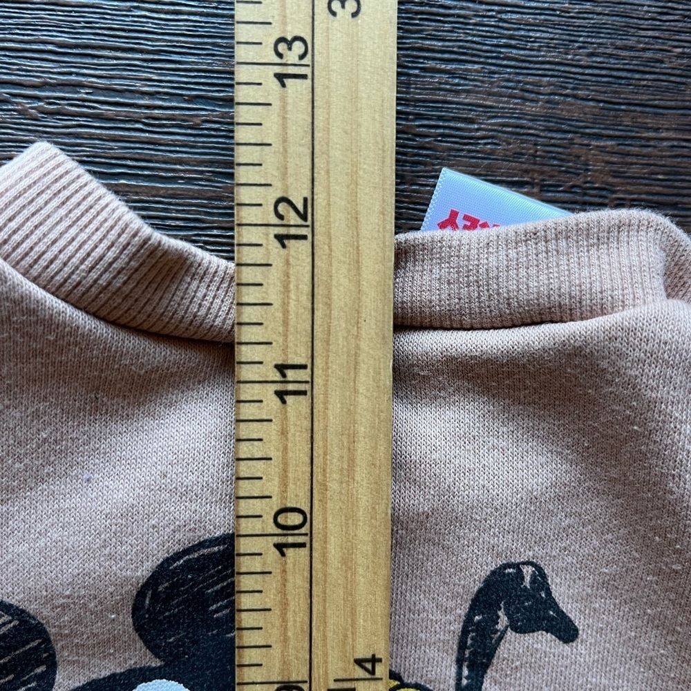 Baby Disney Junior Sweatshirt Beige Mickey Mouse 12M Button Walt Goofy Cartoon - Picture 10 of 10